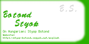 botond styop business card